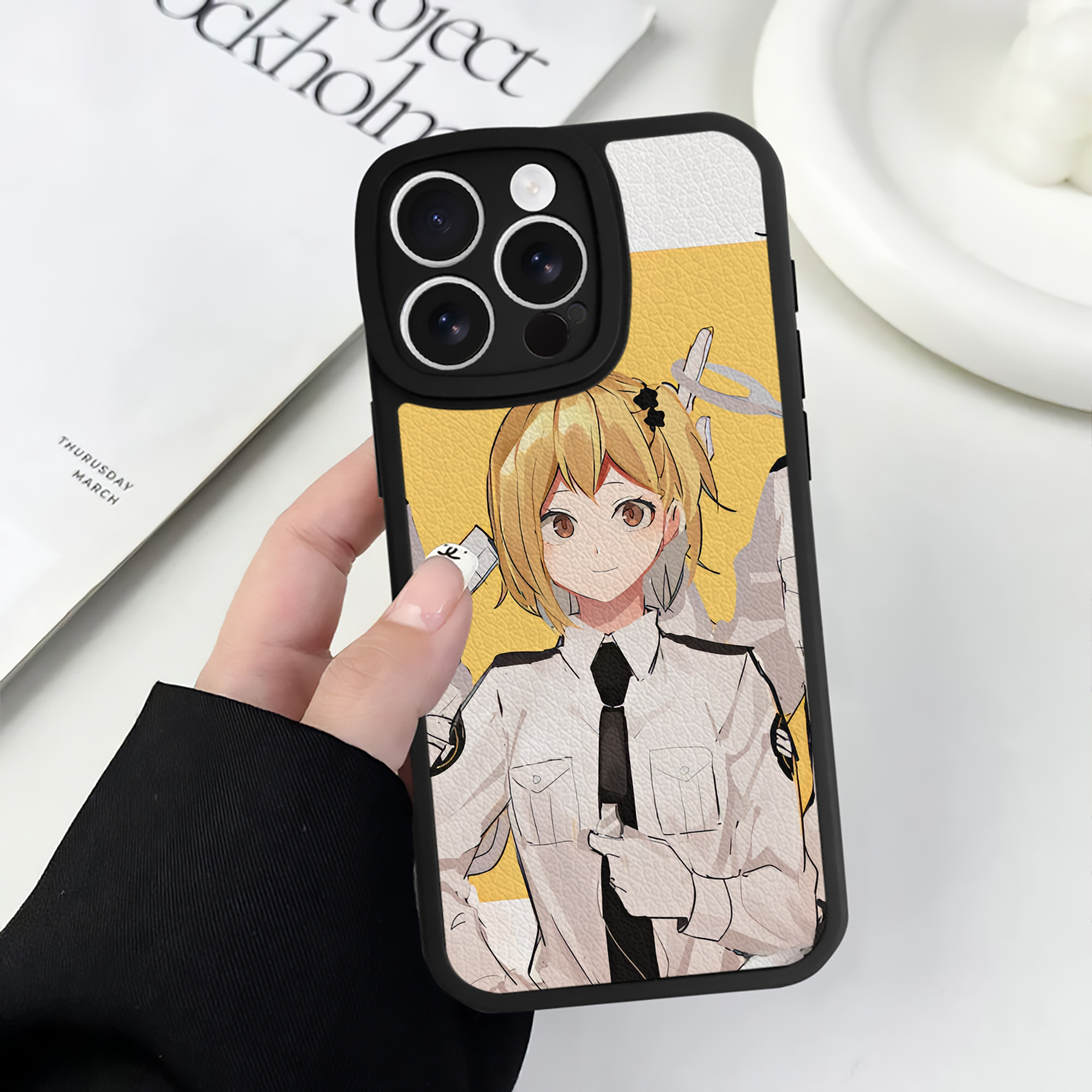 （画像用） ハイキュー!! Haikyu!! 【iPhone 16シリーズ対応】シリコンスマホケース（レザー調） 材質：シリコン